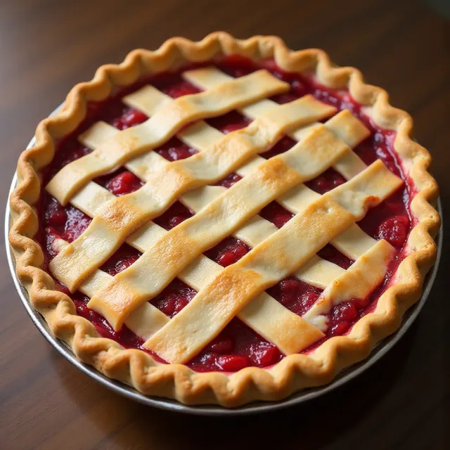 Strawberry Raisin Rhubarb Pie