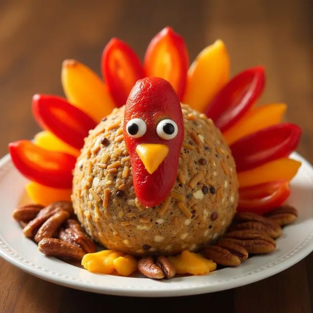 Turkey Cheese Ball for Thanksgiving
