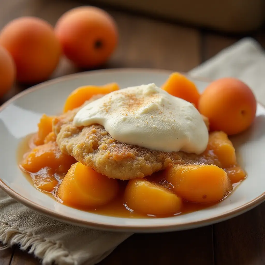 Fresh Apricot Cobbler