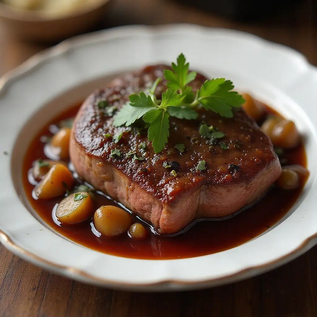 Filet with a Merlot Sauce