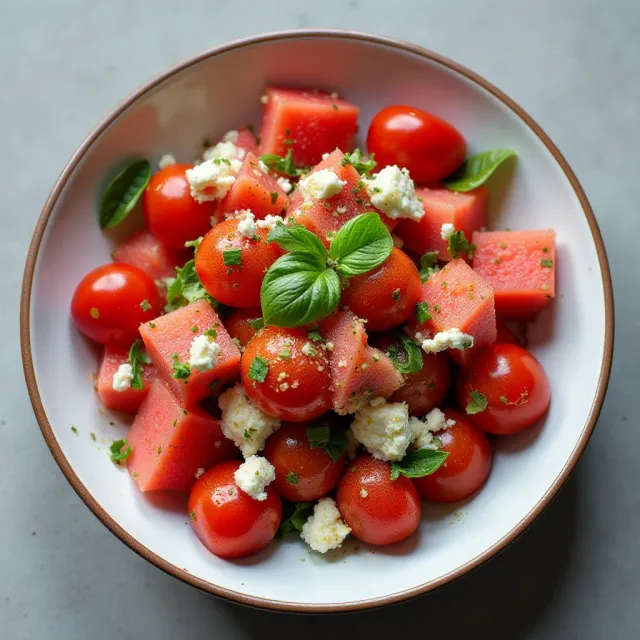 Watermelon and Tomato Salad
