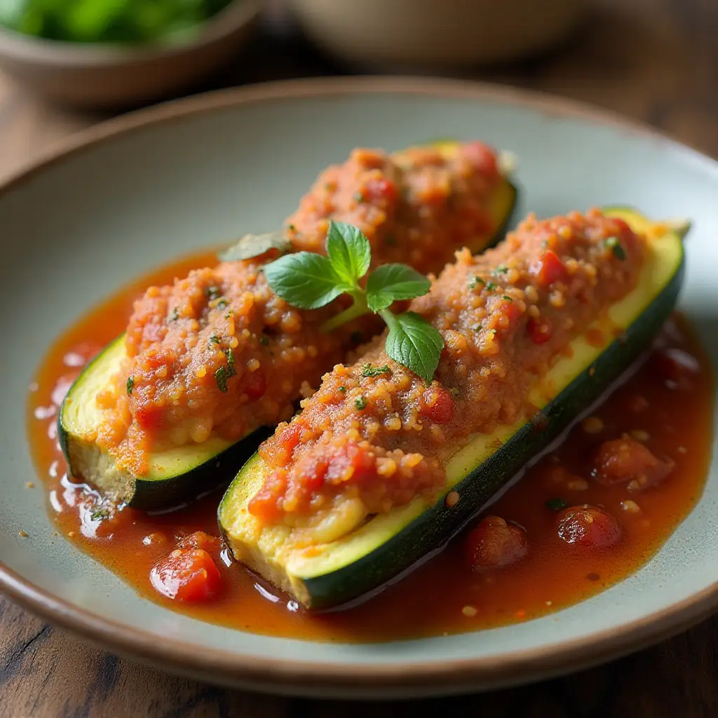 Middle Eastern Stuffed Zucchini