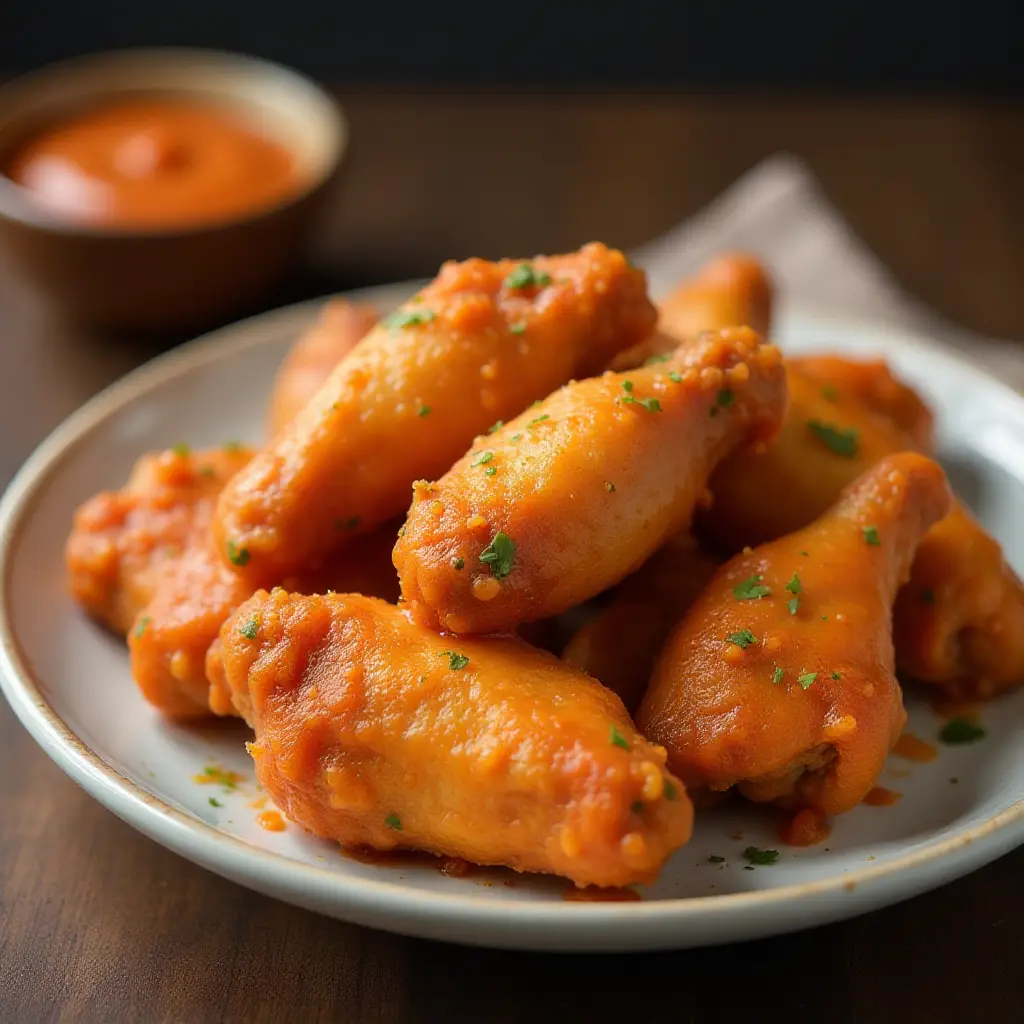 Air Fryer Buffalo Chicken Wings from Frozen