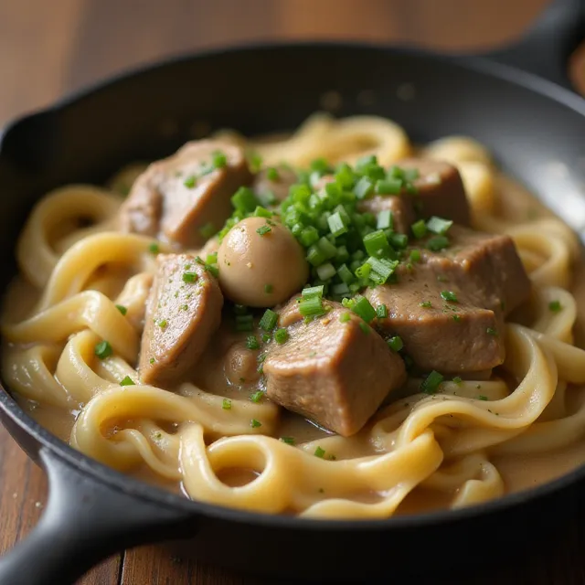 Healthier Beef Stroganoff