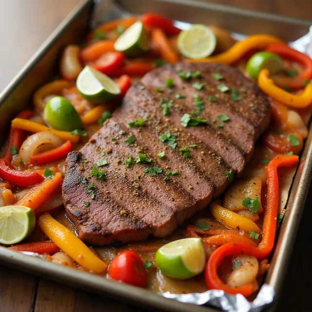 Sheet Pan Beef Fajitas