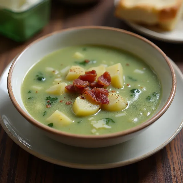 Potato, Leek, and Spinach Soup