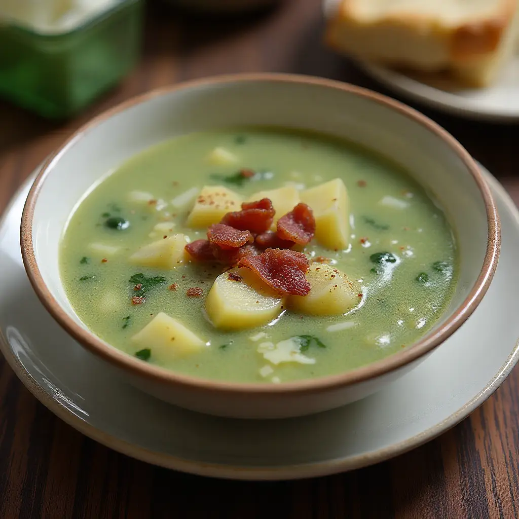 Potato, Leek, and Spinach Soup