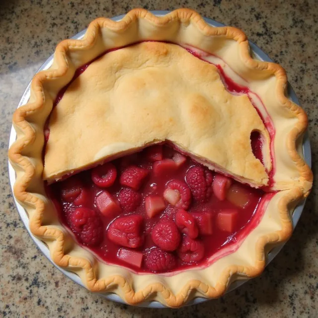 Teenie's Accidental Rhubarb-Raspberry Pie