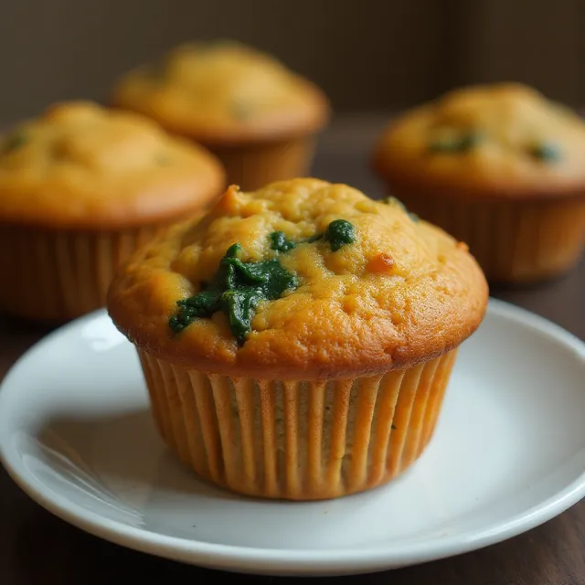 Pumpkin Spinach Toddler Muffins