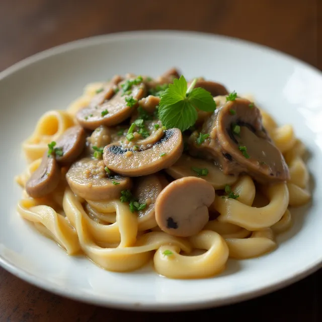 Beef Stroganoff with White Wine