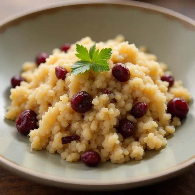 Couscous Pilaf with Almonds, Coconut, and Cranberries