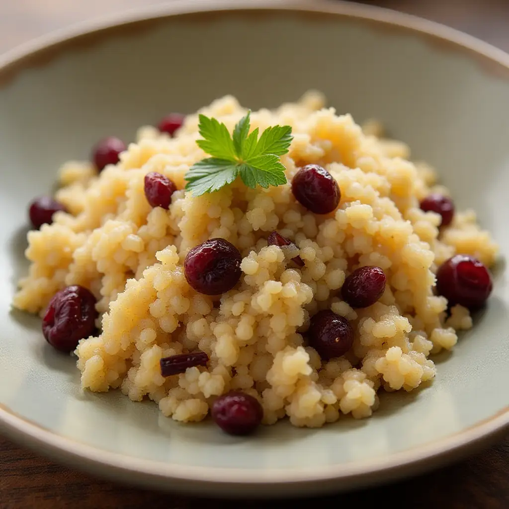 Couscous Pilaf with Almonds, Coconut, and Cranberries