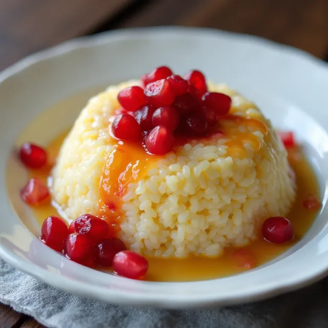 Sticky Rice with Passion Fruit Sauce
