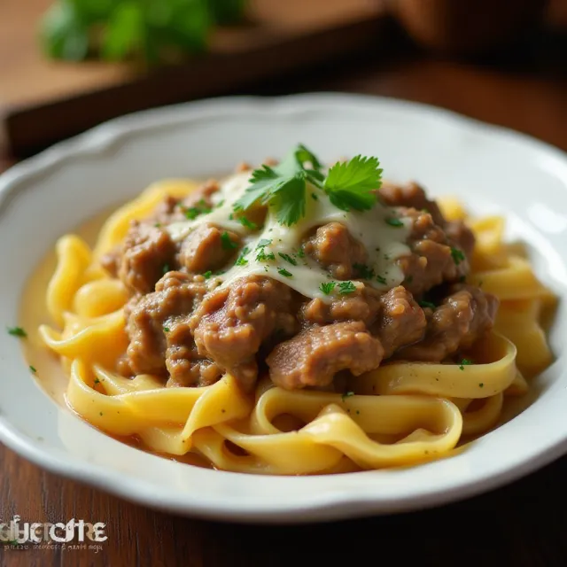 One-Pot Ground Beef Stroganoff