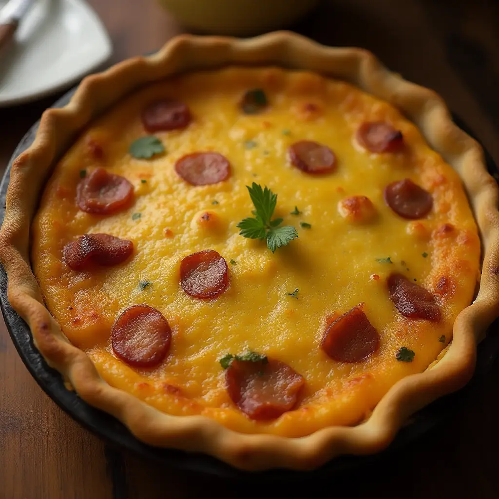 Hash Brown Crust Bacon Quiche