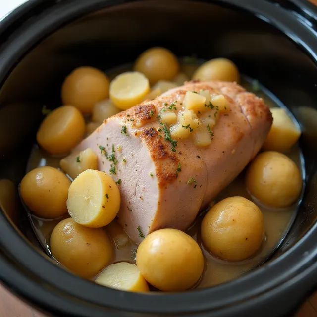Slow Cooker Pork and Sauerkraut