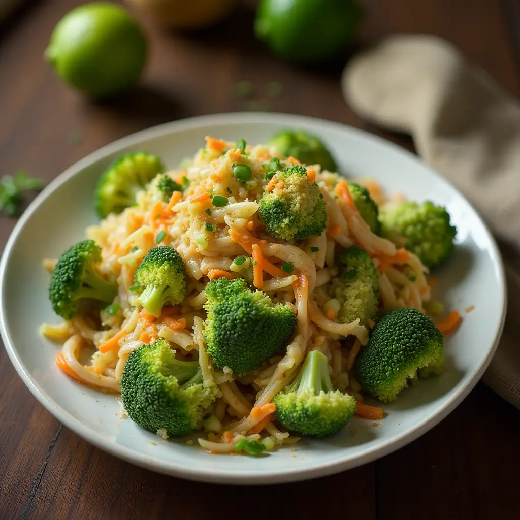 Broccoli Slaw with Spicy Dressing
