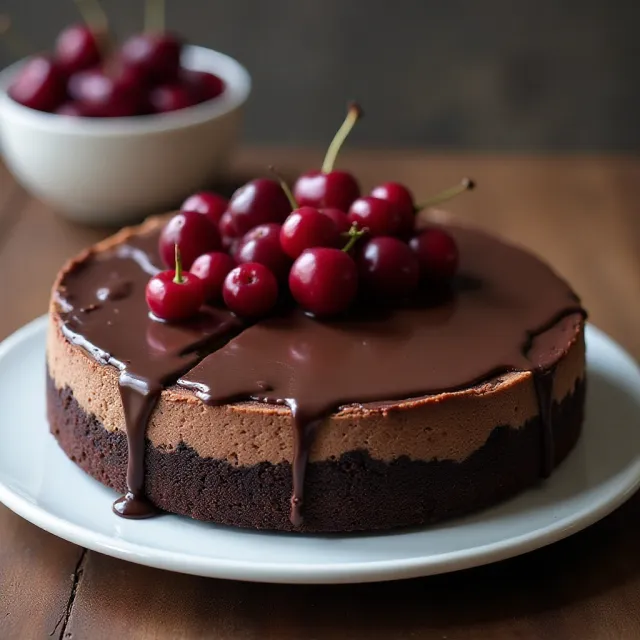 Chocolate Cherry Cheesecake