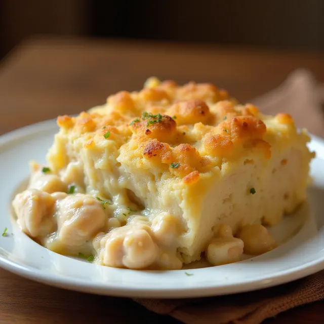 Aunt Jewel's Chicken Dressing Casserole