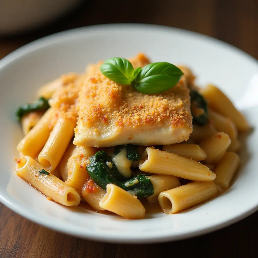Marry Me Chicken Pasta Bake