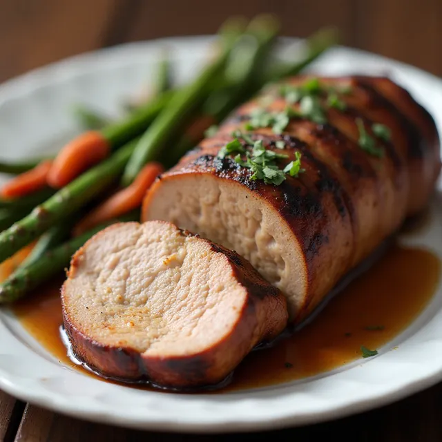 Grilled Pork Tenderloin with Balsamic Honey Glaze