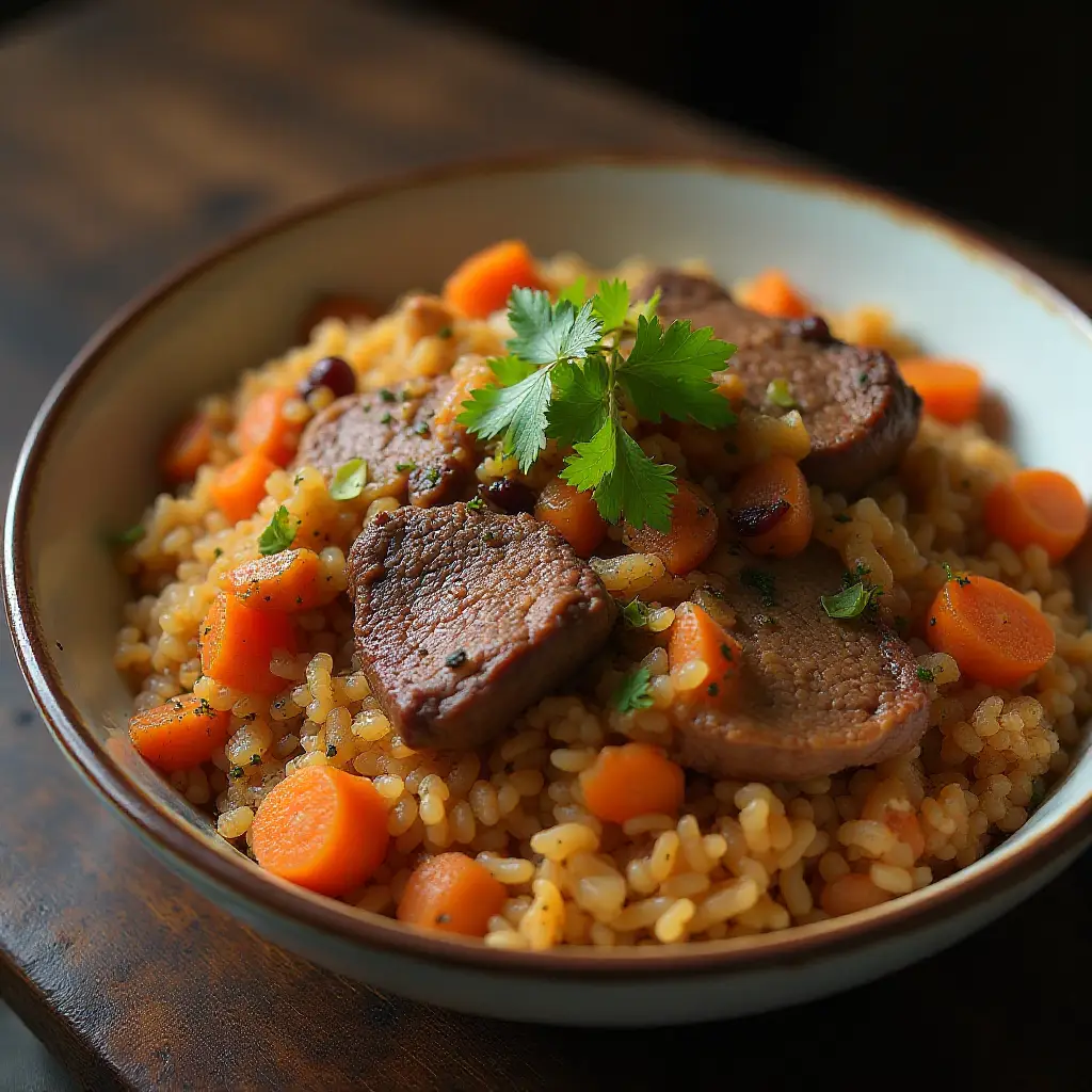 Uzbek Plov (Lamb and Rice Pilaf)