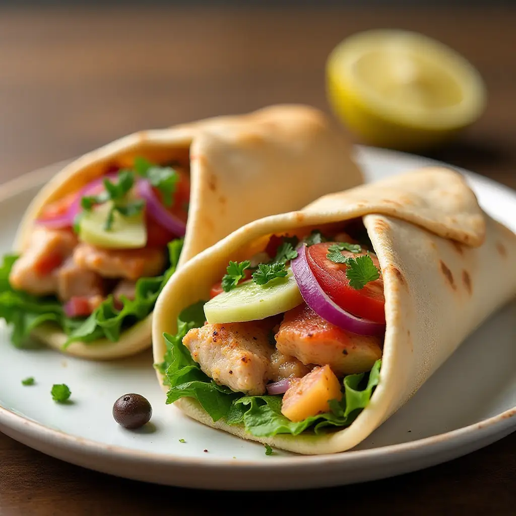 Lemon Chicken-Stuffed Pita Pockets