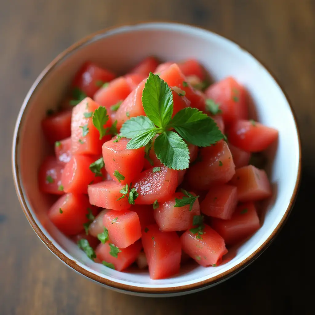 Watermelon-Serrano Salsa