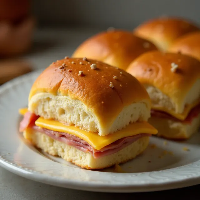 Baked Ham and Cheese Sliders