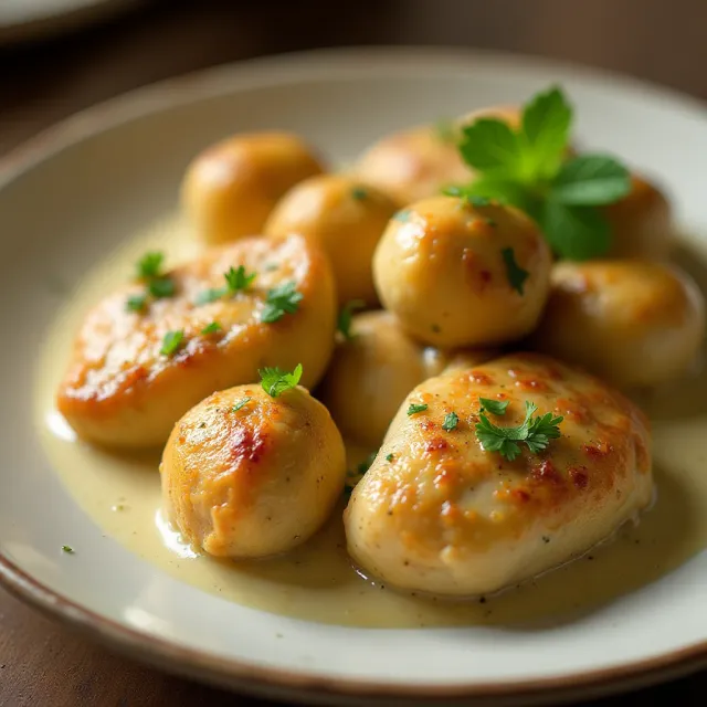 Creamy Garlic Butter Chicken Bites