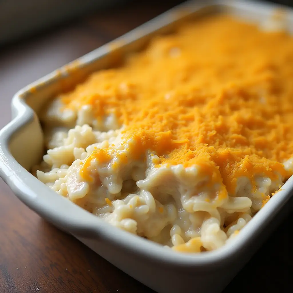 Easy Creamy Chicken and Rice Casserole