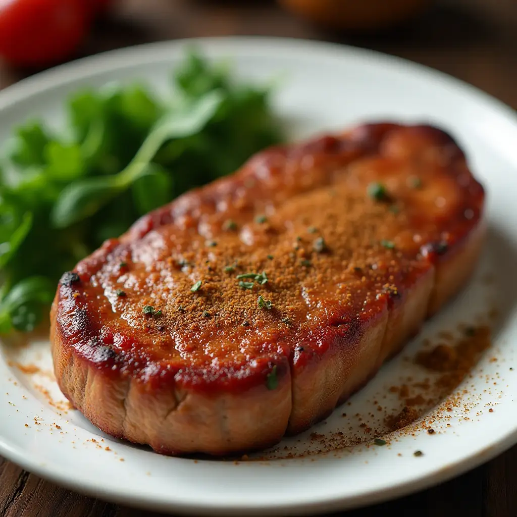 Flat Iron Steak with Three Pepper Rub