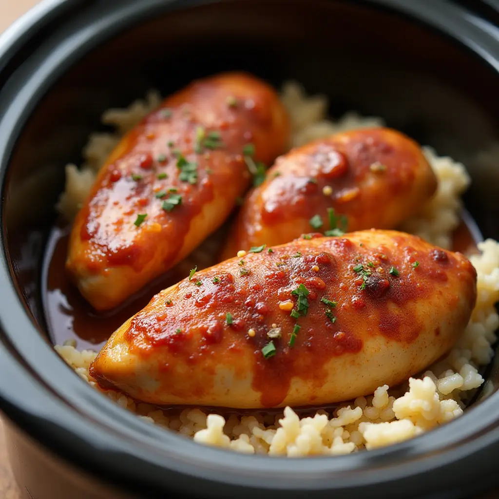 Slow Cooker Barbeque Chicken