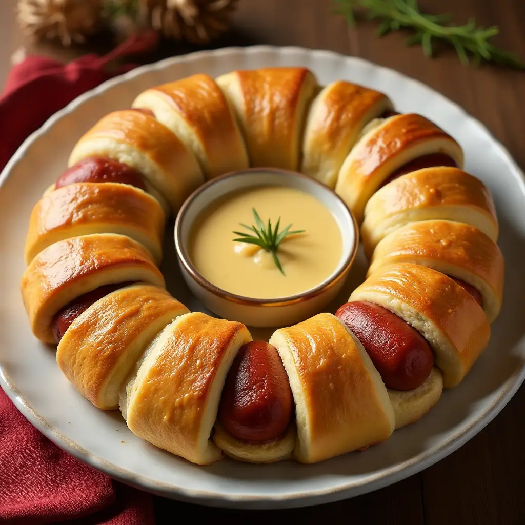 Pigs In A Blanket Wreath