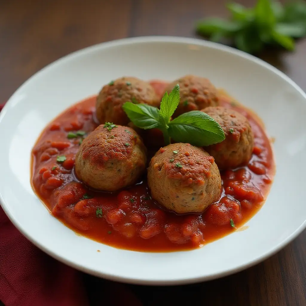 Lamb Meatballs and Sauce