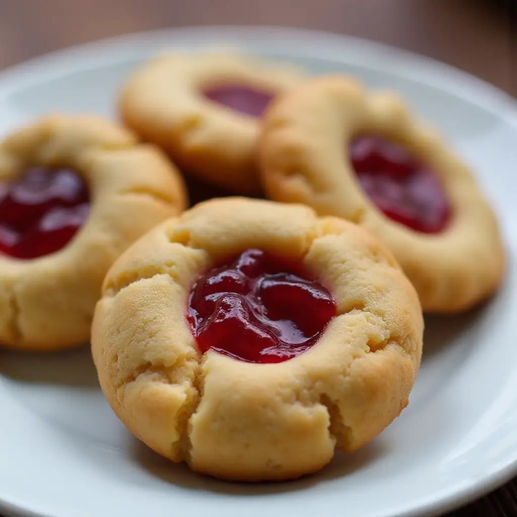 Peanut Butter and Jelly Thumbprint Cookies