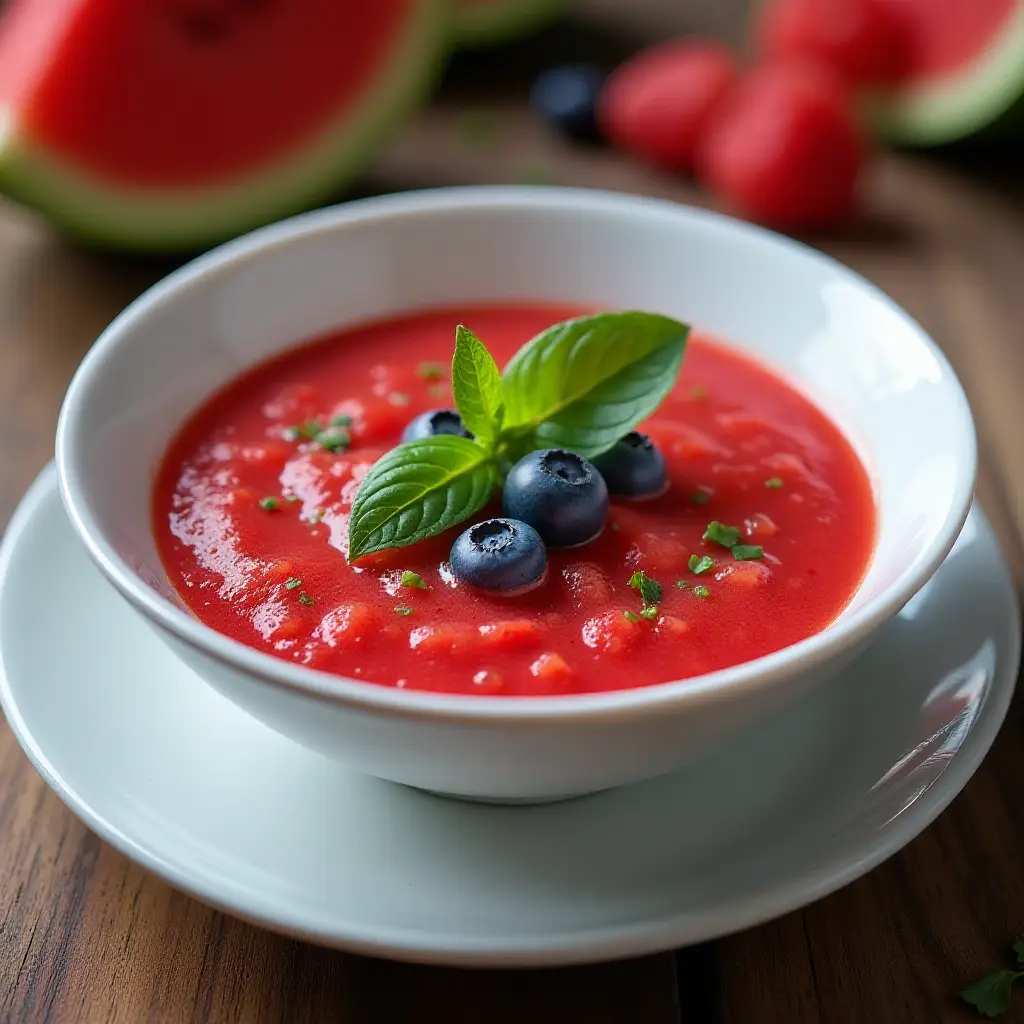 Fresh Watermelon Gazpacho