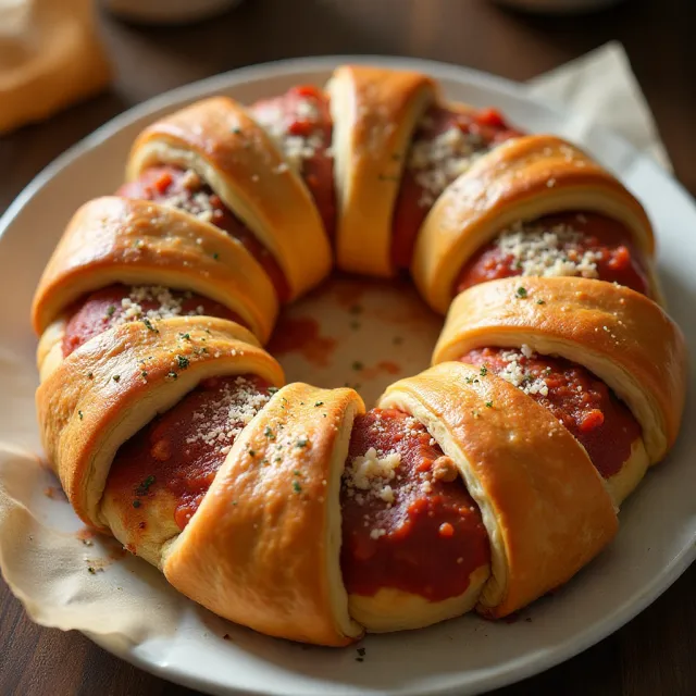 Pizza Stuffed Crescent Ring
