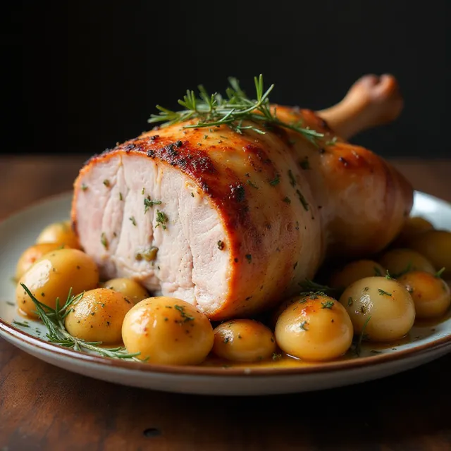 Roasted Leg of Pork