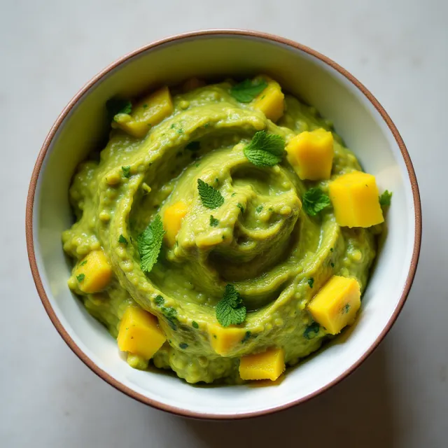 Mango-Tomatillo Guacamole