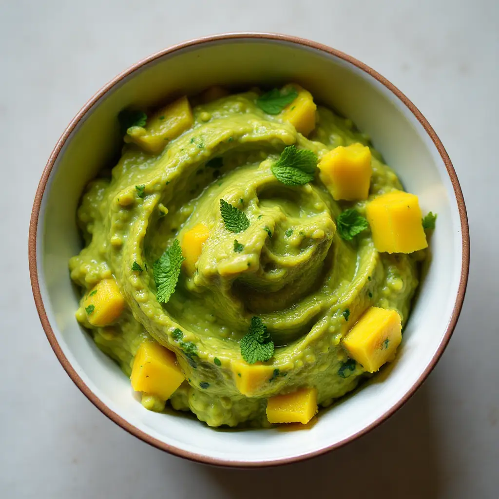 Mango-Tomatillo Guacamole