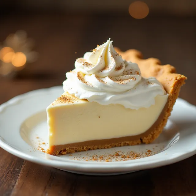 Eggnog Cream Pie with Gingersnap Crust