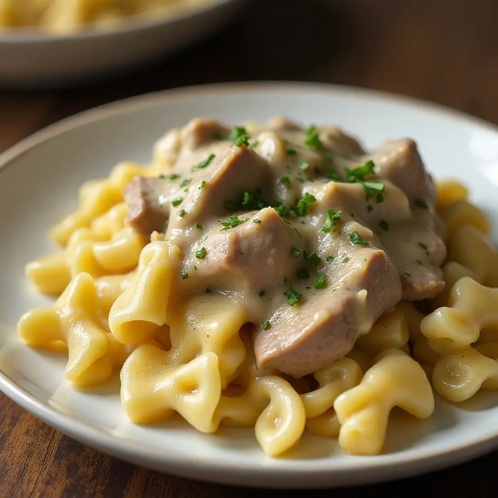 Cream Cheese Steak Stroganoff