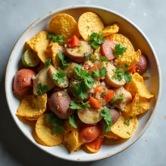 Indian Chaat-Inspired Potato Chip Salad