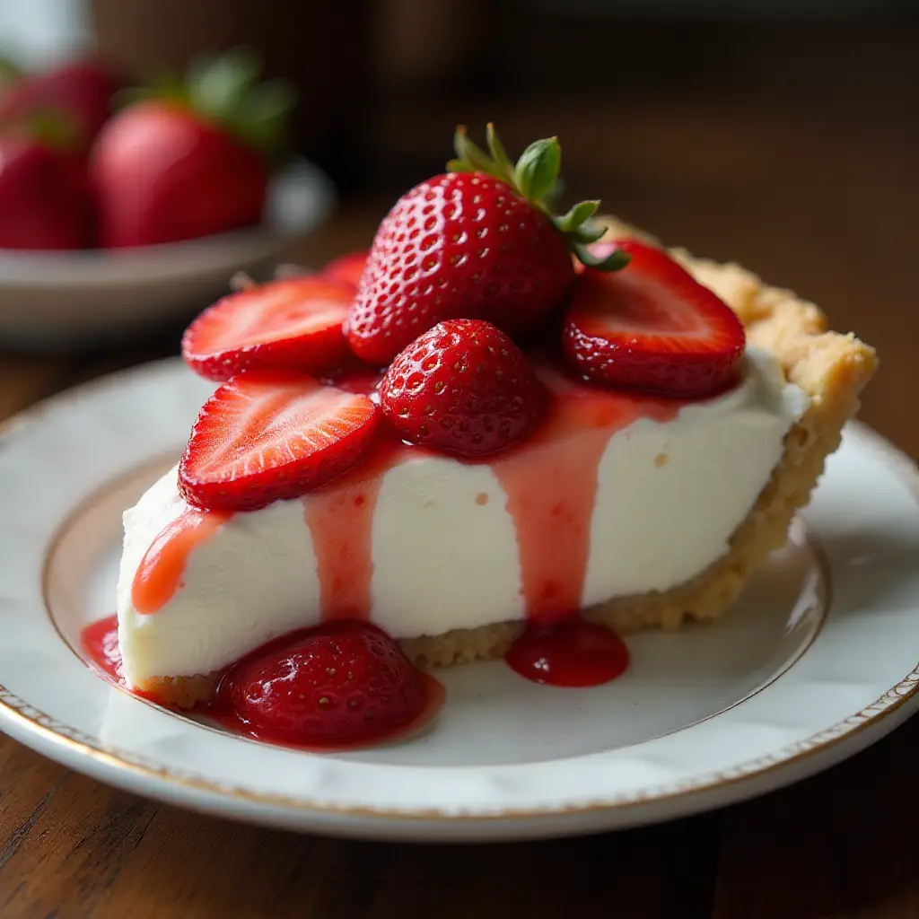 Strawberry Cream Pie to Die For