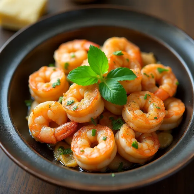 Hawaiian Garlic Shrimp Scampi