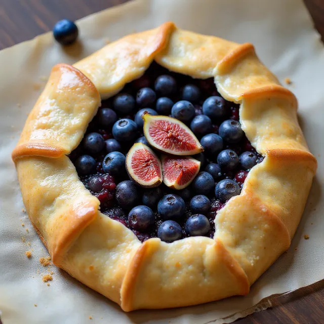 Rustic Blueberry and Fig Crostata