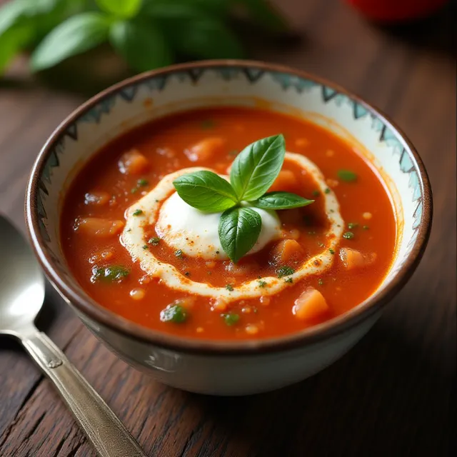 Spicy Tomato and Lentil Soup