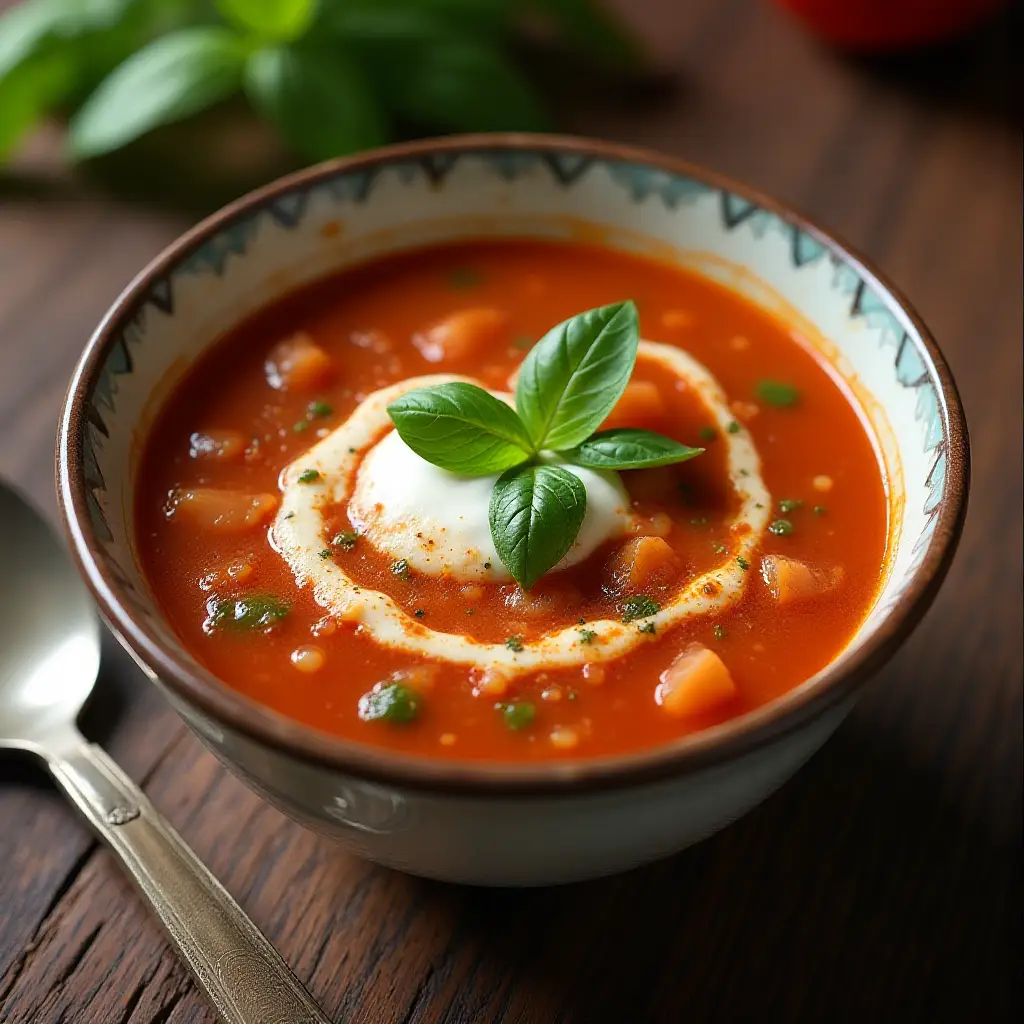 Spicy Tomato and Lentil Soup