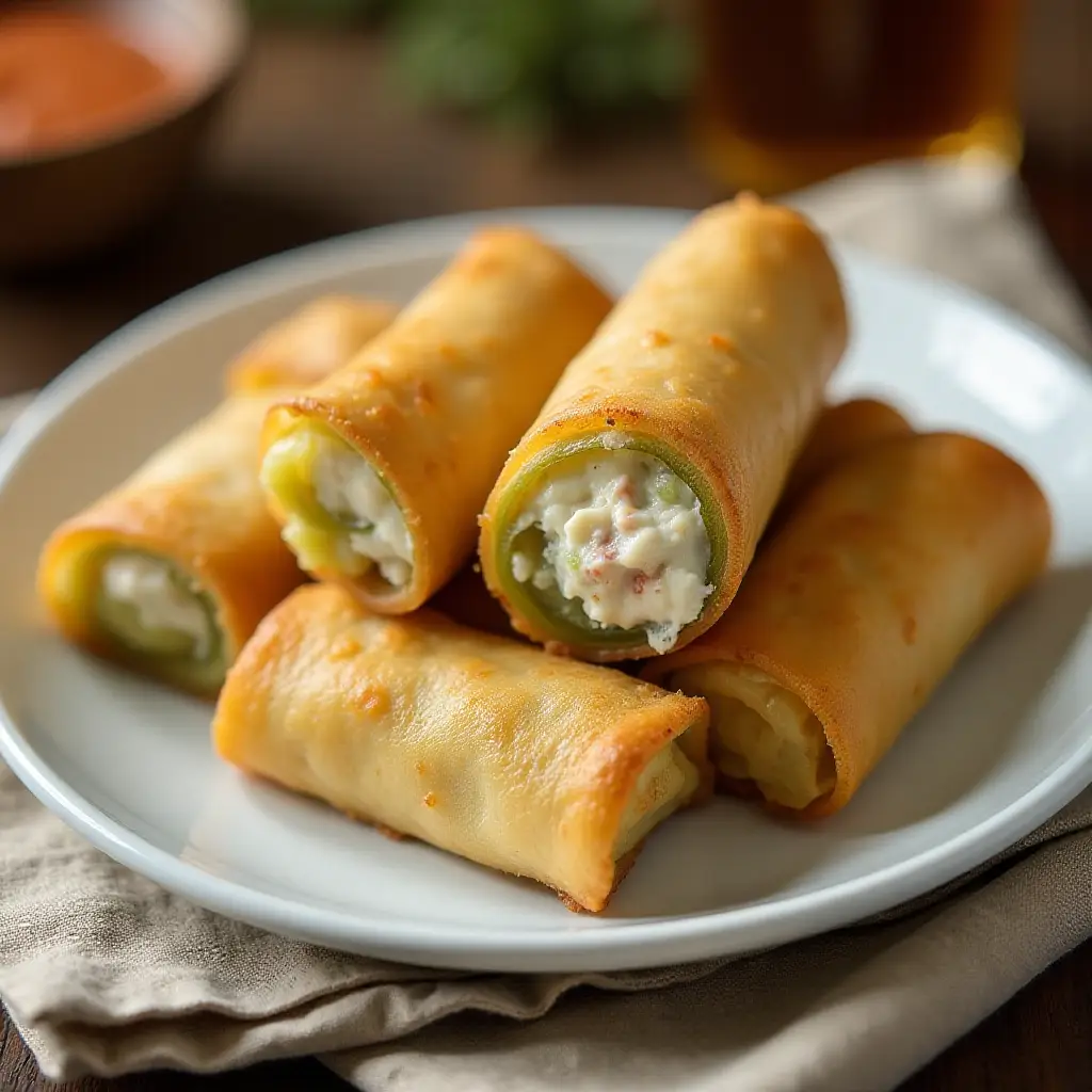Stuffed Pickle Egg Rolls